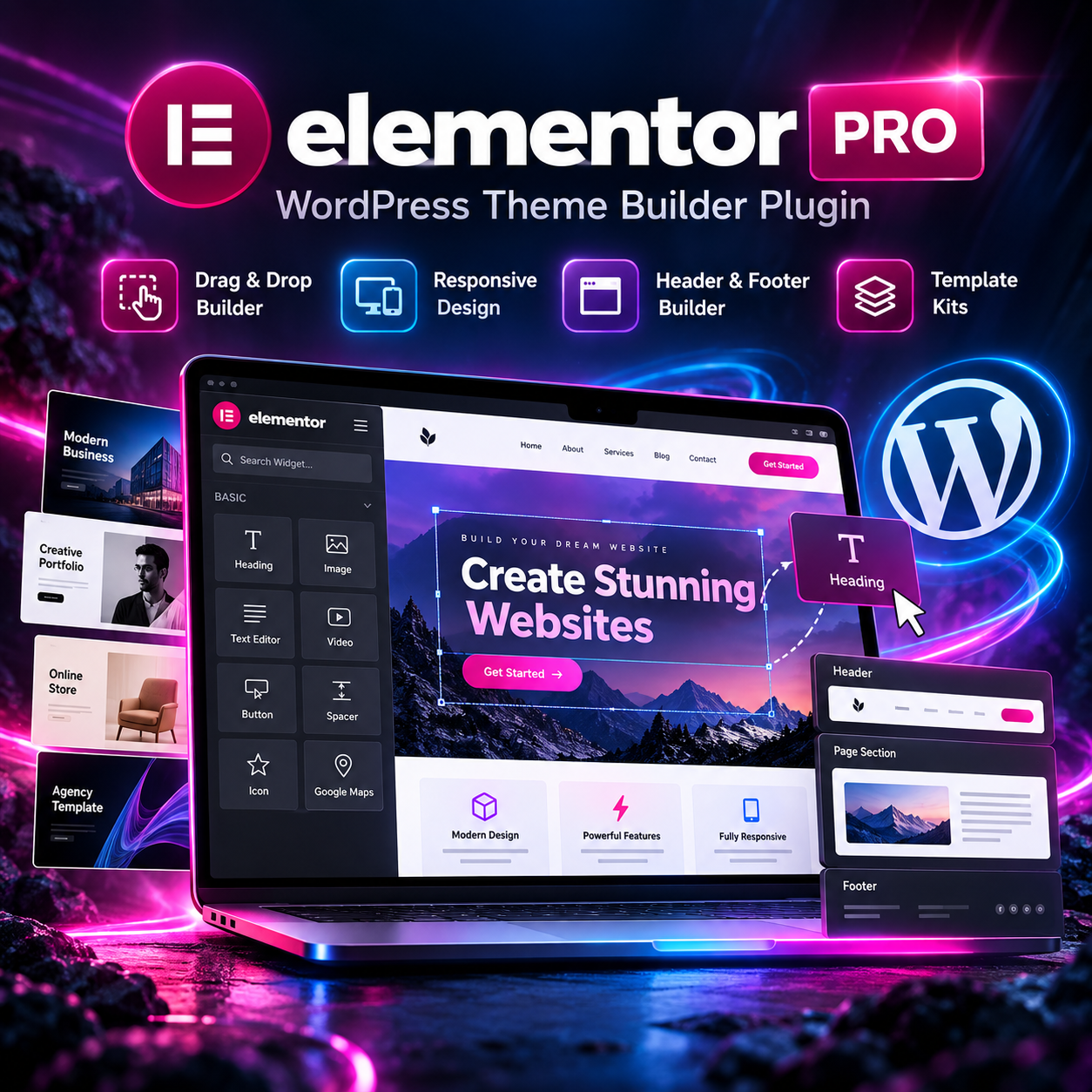Elementor Pro – WordPress Theme Builder & Professional Page Builder Plugin