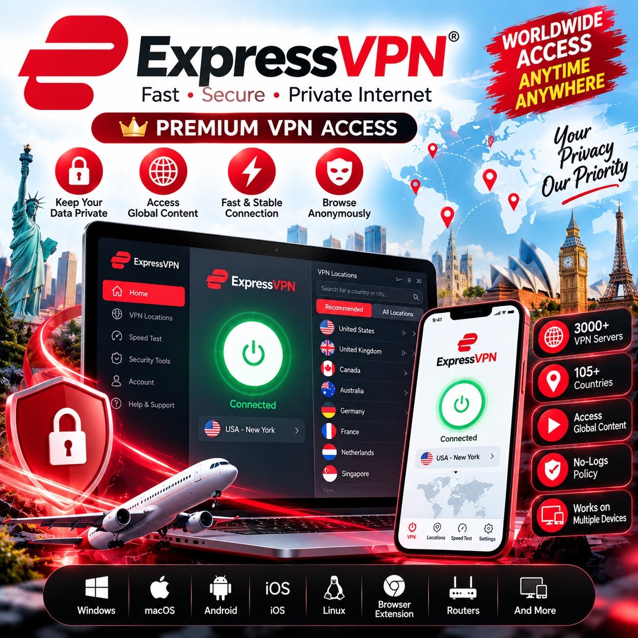ExpressVPN – Premium Secure VPN Access