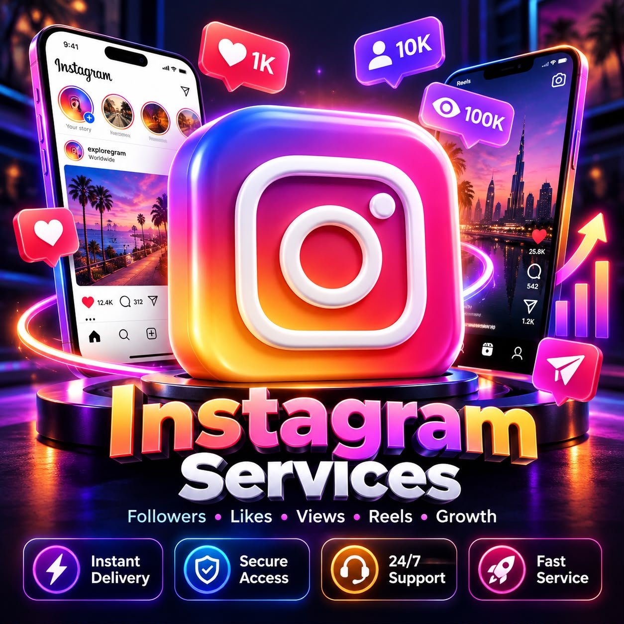 Instagram Services – Followers, Likes, Views & Growth Support