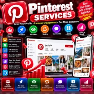 Pinterest Services – Followers, Pin Likes, Views & Engagement Support