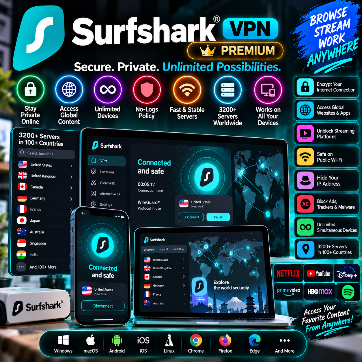 Surfshark VPN – Premium Secure VPN Access