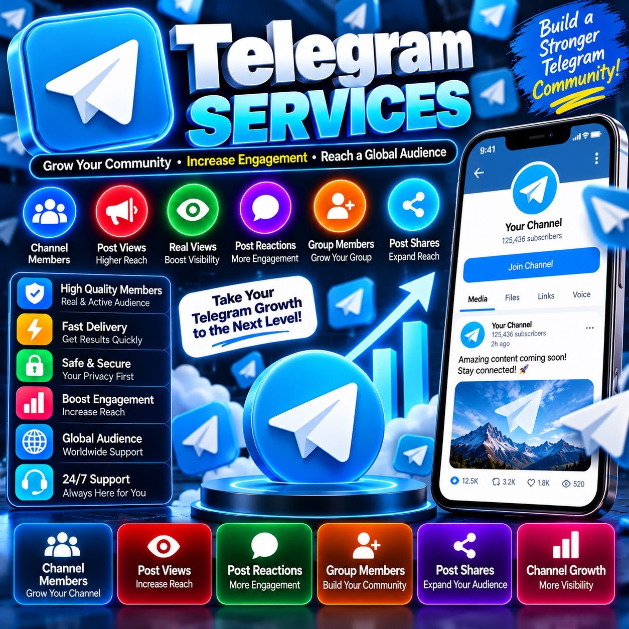 Telegram Services – Channel Members, Views & Engagement Support