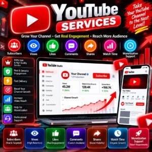 YouTube Services – Channel Growth & Engagement Support